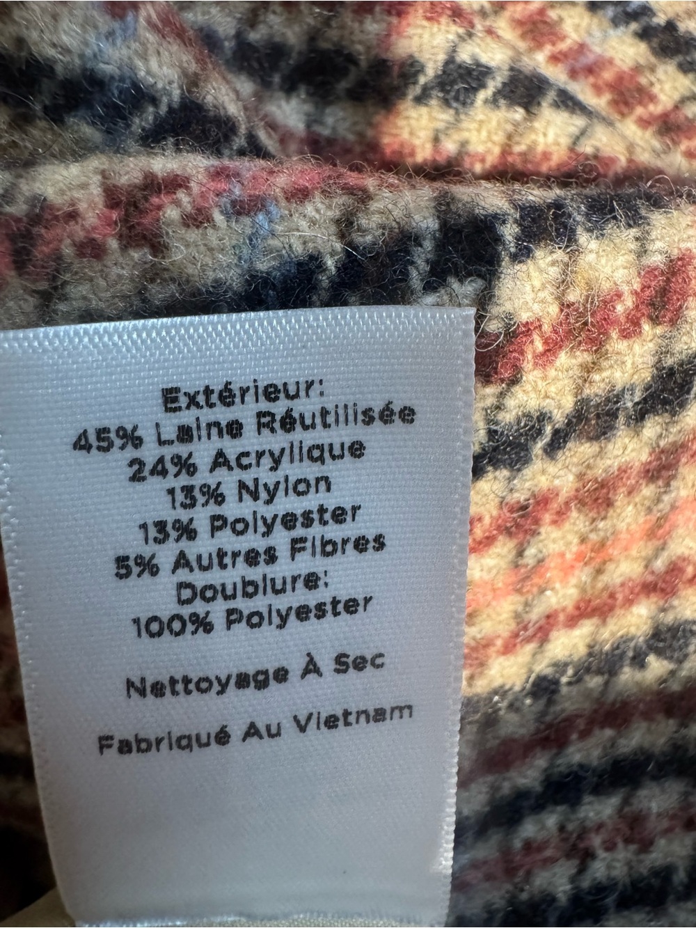 Talbots Plaid Wool Blend Skirt Size 16 Tan Pink Navy Academia Preppy Fall Staple - Picture 7 of 11